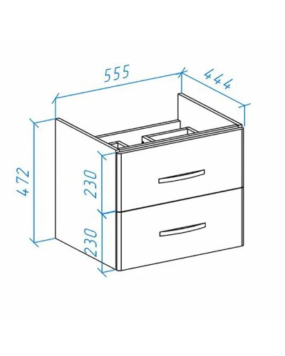 Тумба под раковину Bellezza Рокко 60 4635309670010 подвесная Белая