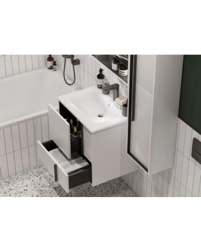 Тумба белый матовый 58,6 см Акватон Ривьера 1A238801RVX20