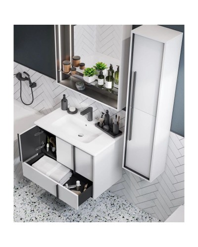 Тумба белый матовый 78,6 см Акватон Ривьера 1A239001RVX20