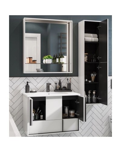 Тумба белый матовый 78,6 см Акватон Ривьера 1A239001RVX20