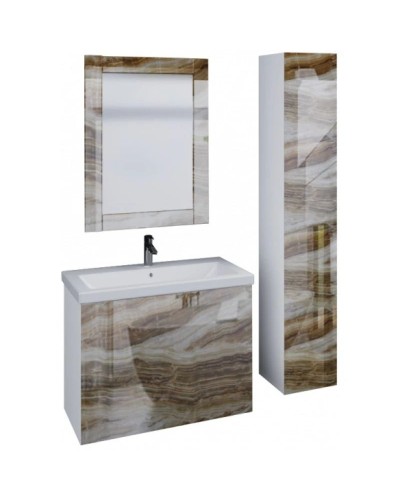 Тумба оникс/белый глянец 78,8 см Marka One Lacio У72816