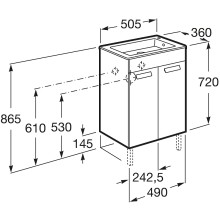 Тумба под раковину Roca Debba 50 ZRU9302710 Белая