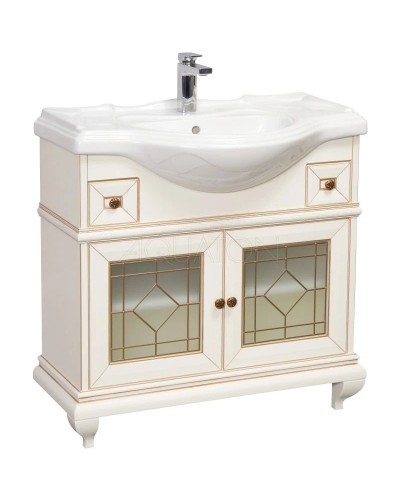 Тумба Беатриче 85 слоновая кость патина Aquaton 1A191701BEM60