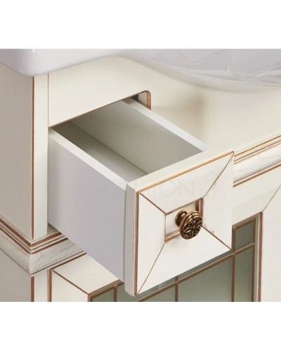 Тумба Беатриче 105 слоновая кость патина Aquaton 1A187201BEM60