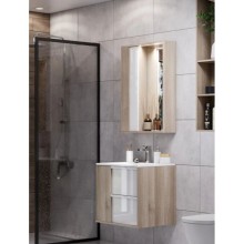 Тумба белый глянец/дуб эврика 60 см Акватон Бостон 1A252501BN010