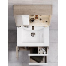 Тумба белый глянец/дуб эврика 60 см Акватон Бостон 1A252501BN010