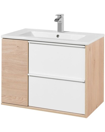 Тумба белый глянец/дуб эврика 74,2 см Акватон Бостон 1A252601BN010