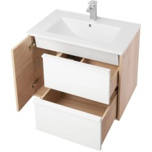 Тумба белый глянец/дуб эврика 74,2 см Акватон Бостон 1A252601BN010