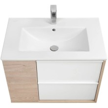 Тумба белый глянец/дуб эврика 74,2 см Акватон Бостон 1A252601BN010