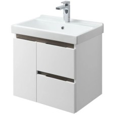 Тумба белый глянец/грецкий орех 56,3 см Акватон Рене 1A258501NRC80