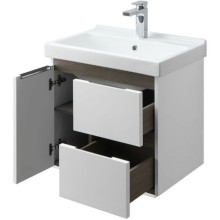 Тумба белый глянец/грецкий орех 56,3 см Акватон Рене 1A258501NRC80