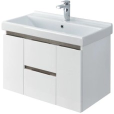 Тумба белый глянец/грецкий орех 75,7 см Акватон Рене 1A258601NRC80