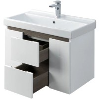 Тумба белый глянец/грецкий орех 75,7 см Акватон Рене 1A258601NRC80