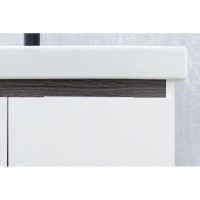 Тумба белый глянец/грецкий орех 75,7 см Акватон Рене 1A258601NRC80