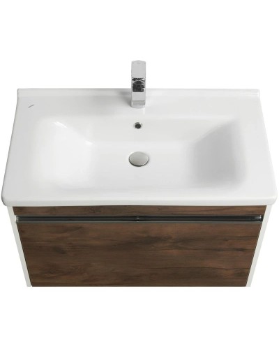 Тумба белый глянец/таксония темная 76 см Акватон Капри 1A230201KPDB0