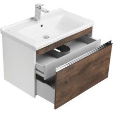 Тумба белый глянец/таксония темная 76 см Акватон Капри 1A230201KPDB0