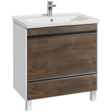 Тумба белый глянец/таксония темная 76 см Акватон Капри 1A230201KPDB0