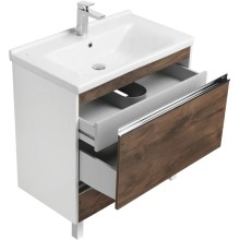 Тумба белый глянец/таксония темная 76 см Акватон Капри 1A230201KPDB0