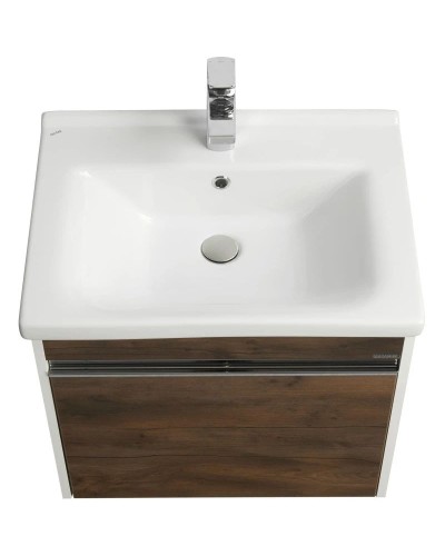 Тумба белый глянец/таксония темная 55 см Акватон Капри 1A230101KPDB0