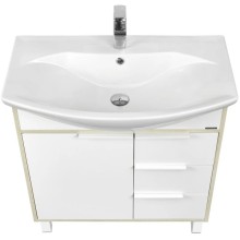 Тумба белый глянец/ясень фабрик 76 см Акватон Рико 1A215401RIB90