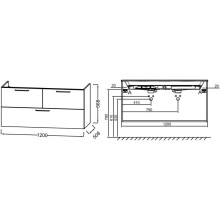 Тумба белый мрамор 120 см Jacob Delafon Odeon Rive Gauche EB2545-R9-NR4