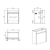 Тумба Stone 45,4 см BelBagno Pietra Mini-460-1A-SO-PT-R
