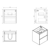Тумба Stone 49,4 см BelBagno Pietra Mini-500-2C-SO-PT