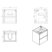 Тумба Stone 49,4 см BelBagno Pietra Mini-500-2C-SO-PT