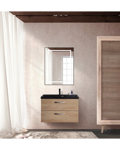 Тумба под раковину BelBagno Aurora 80 AURORA-800-2C-SO-RNN подвесная Rovere Nebrasca Nature