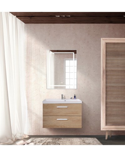 Тумба под раковину BelBagno Aurora 80 AURORA-800-2C-SO-RNN подвесная Rovere Nebrasca Nature