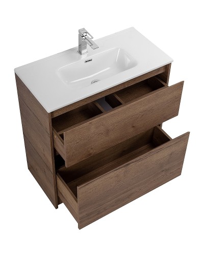 Тумба под раковину BelBagno Kraft 39 80 KRAFT39-800/390-2C-PIA-RT Rovere Tabacco