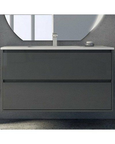 Тумба под раковину Cezares Glass 100 41805 подвесная Antracite