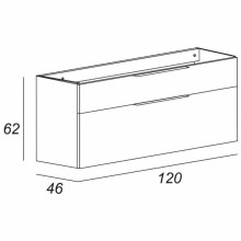 Тумба под раковину Cezares Urban 120 55162 подвесная Spatolato bianco