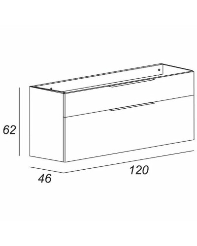 Тумба под раковину Cezares Urban 120 55162 подвесная Spatolato bianco