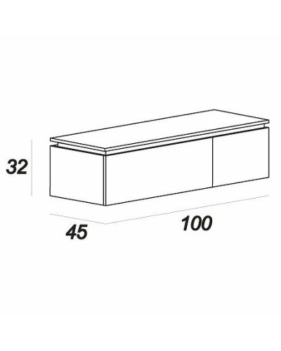 Тумба Cezares Avril 100 54406 подвесная Grigio Talpa