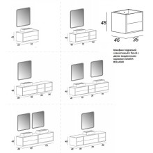 Тумба Cezares Bellagio 35 54876 Light Onice