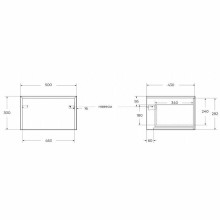 Тумба Cezares Tavolone 50 41585 Rovere tabacco