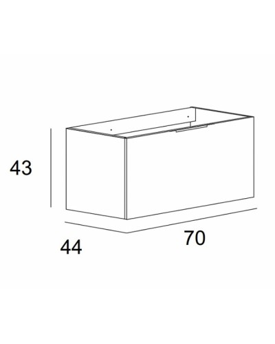 Тумба под раковину Cezares Premium 70 55436 подвесная Bianco opaco