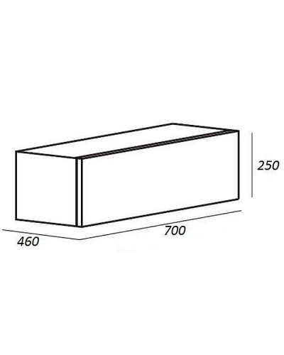 Тумба Cezares Cadro 70 CADRO-70-1C-SO-NR-BLUM подвесная Nero