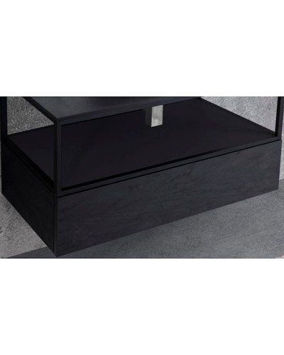 Тумба Cezares Cadro 70 CADRO-70-1C-SO-NR-BLUM подвесная Nero