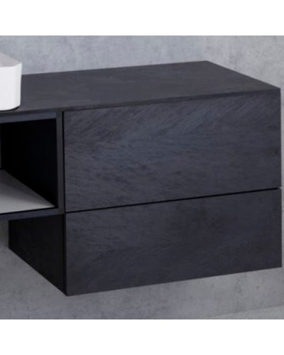 Тумба Cezares Cadro 70 CADRO-70-2C-SO-NR-BLUM подвесная Nero