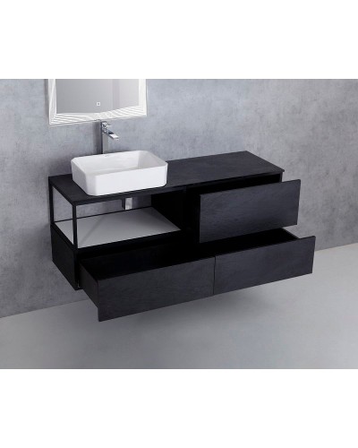 Тумба Cezares Cadro 70 CADRO-70-2C-SO-NR-BLUM подвесная Nero