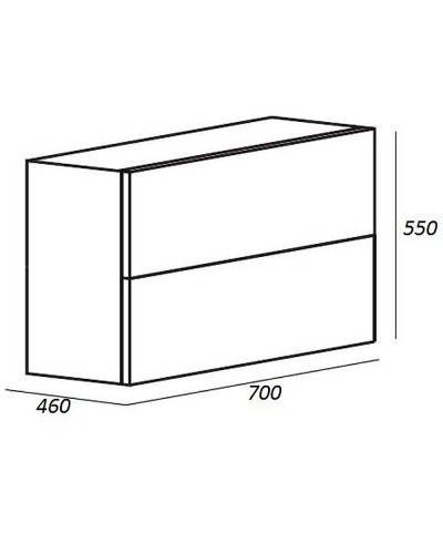 Тумба Cezares Cadro 70 CADRO-70-2C-SO-NR-BLUM подвесная Nero