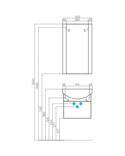 Тумба белый 47 см Акватон Ария 1A140301AA010