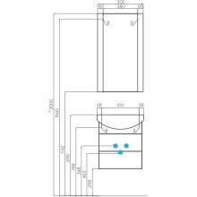 Тумба белый 47 см Акватон Ария 1A140001AA010