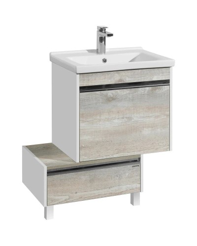 Тумба белый глянец/бетон пайн 55 см Акватон Капри 1A230101KPDA0