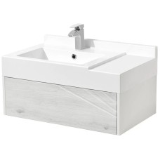 Тумба белый глянец/ольха наварра 79,6 см Акватон Сакура 1A236401SKW80