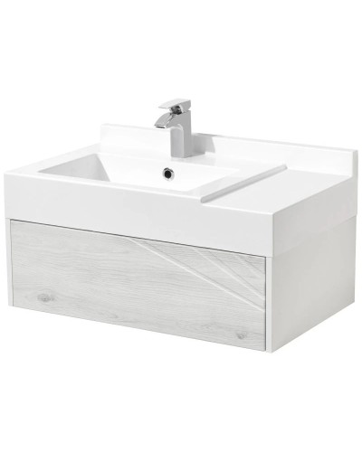 Тумба белый глянец/ольха наварра 79,6 см Акватон Сакура 1A236401SKW80