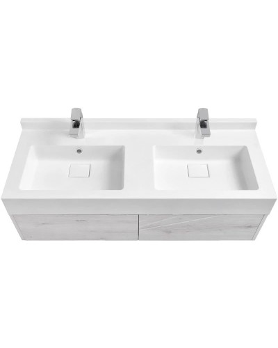 Тумба белый глянец/ольха наварра 119,6 см Акватон Сакура 1A219701SKW80