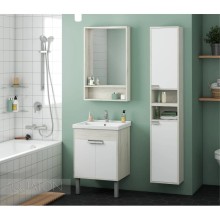 Тумба белый глянец/дуб крафт 58,2 см Акватон Флай 1A237301FAX10